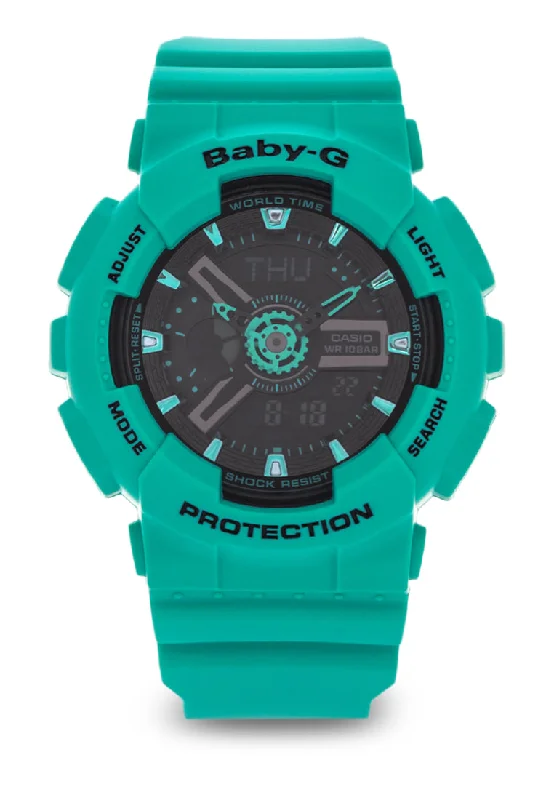 Casio Baby-g BA-111-3A Digital Analog Rubber Strap Watch For Women