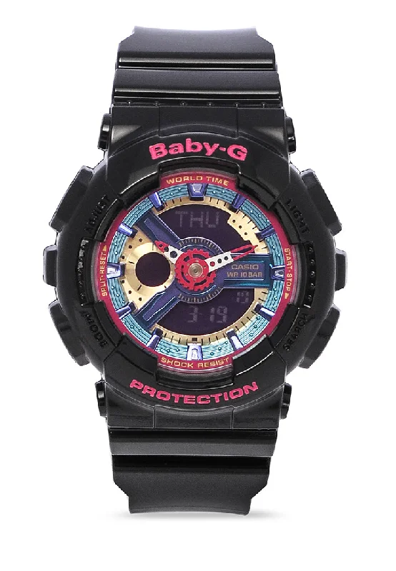 Casio Baby-g BA-112-1A Digital Analog Rubber Strap Watch For Women