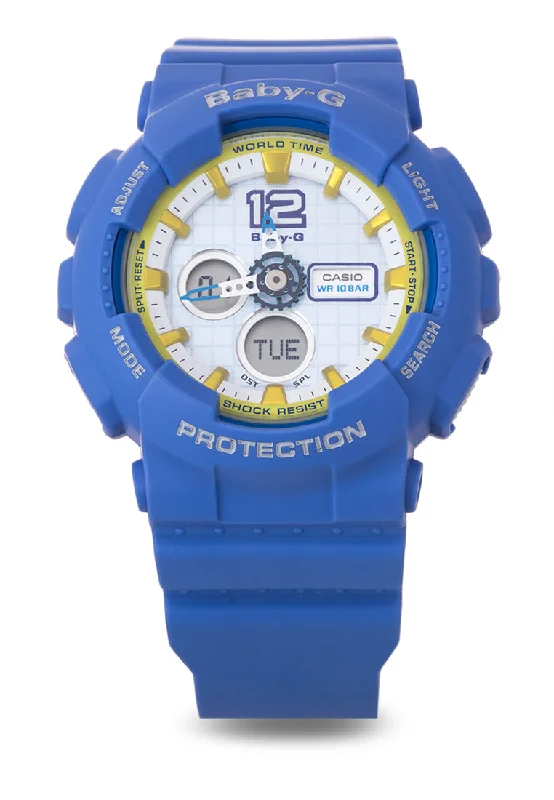 Casio Baby-g BA-120-2BDR Digital Analog Rubber Strap Watch For Women