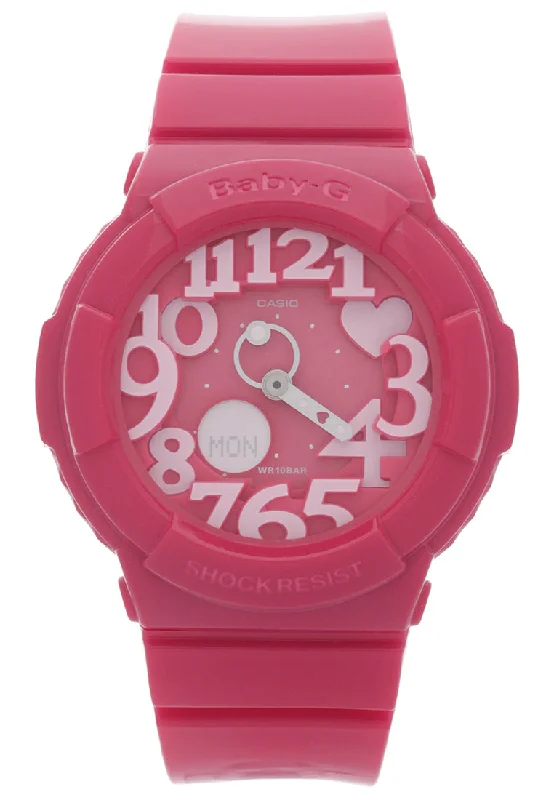 Casio Baby-g BGA-130-4BDR Digital Analog Rubber Strap Watch For Women