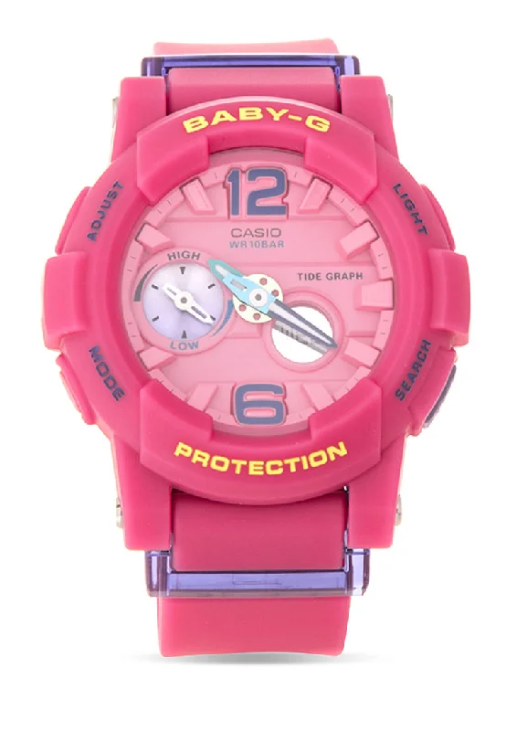 Casio Baby-g BGA-180-4B3 Digital Analog Rubber Strap Watch For Women