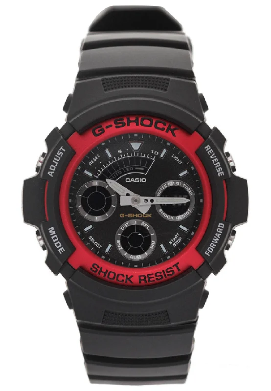 Casio G-shock AW-591-4ADR Digital Analog Rubber Strap Watch For Men