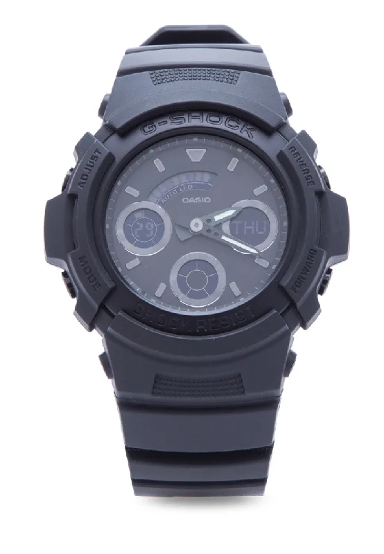 Casio G-shock AW-591BB-1A Digital Analog Rubber Strap Watch For Men