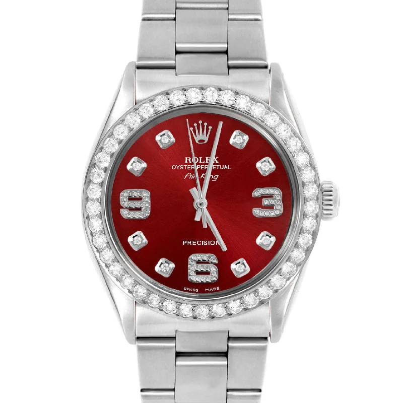 Rolex Air King 34mm | 5500-SS-RED-8DA369-2CT-OYS