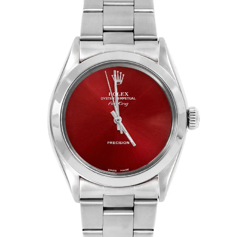 Rolex Air King 34mm | 5500-SS-RED-NOHM-SMT-OYS