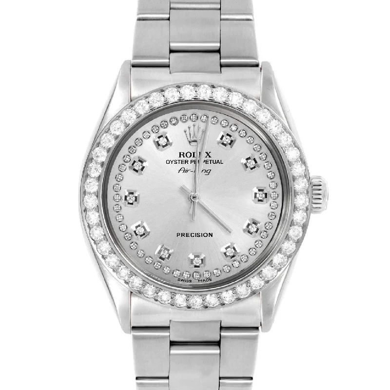 Rolex Air King 34mm | 5500-SS-SLV-STRD-2CT-OYS