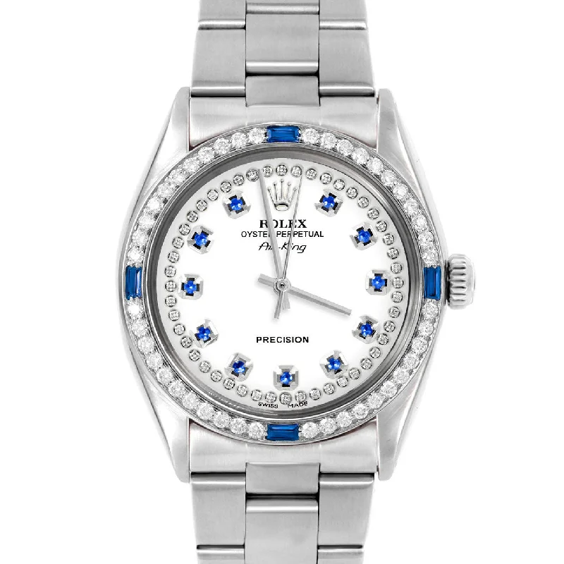 Rolex Air King 34mm | 5500-SS-WHT-STRS-4SPH-OYS