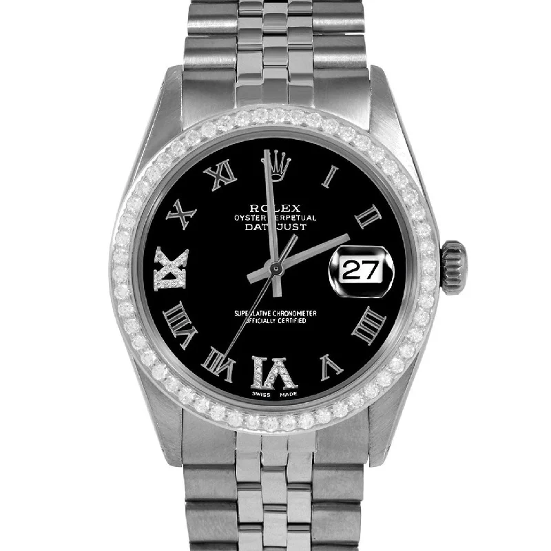 Rolex Datejust 36mm | 1601-SS-BLK-RDR69-BDS-JBL