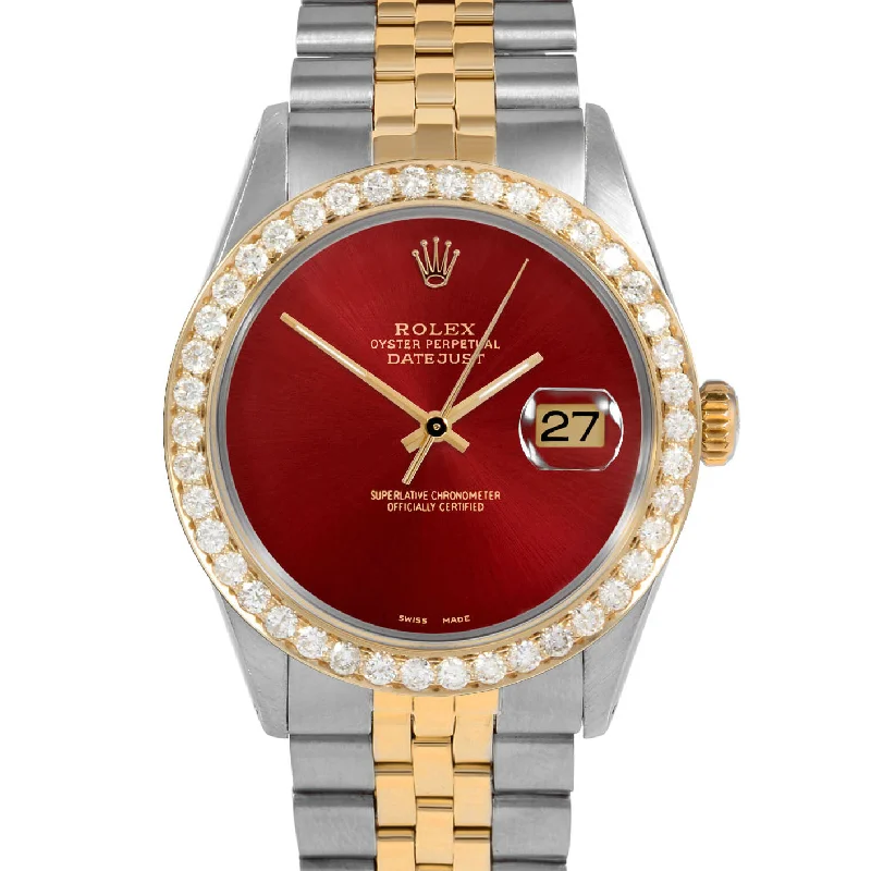 Rolex Datejust 36mm | 1601-TT-RED-NOHM-25CT-JBL