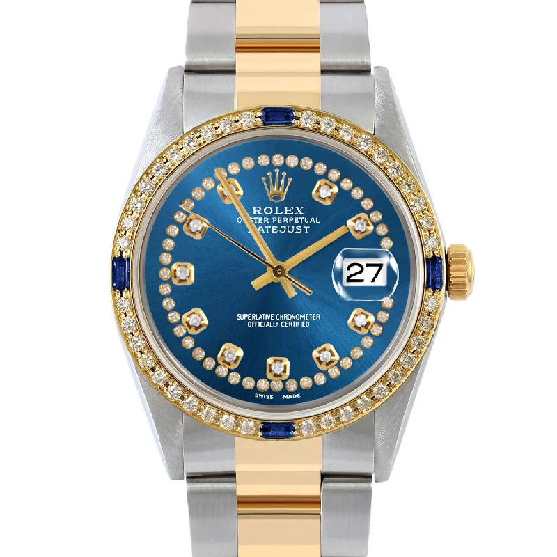 Rolex Datejust 36mm | 16013-BLU-STRD-4SPH-OYS