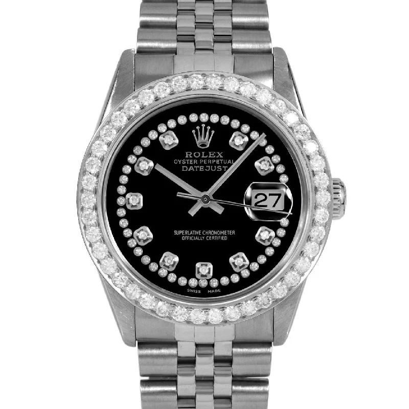 Rolex Datejust 36mm | 16014-BLK-STRD-25CT-JBL