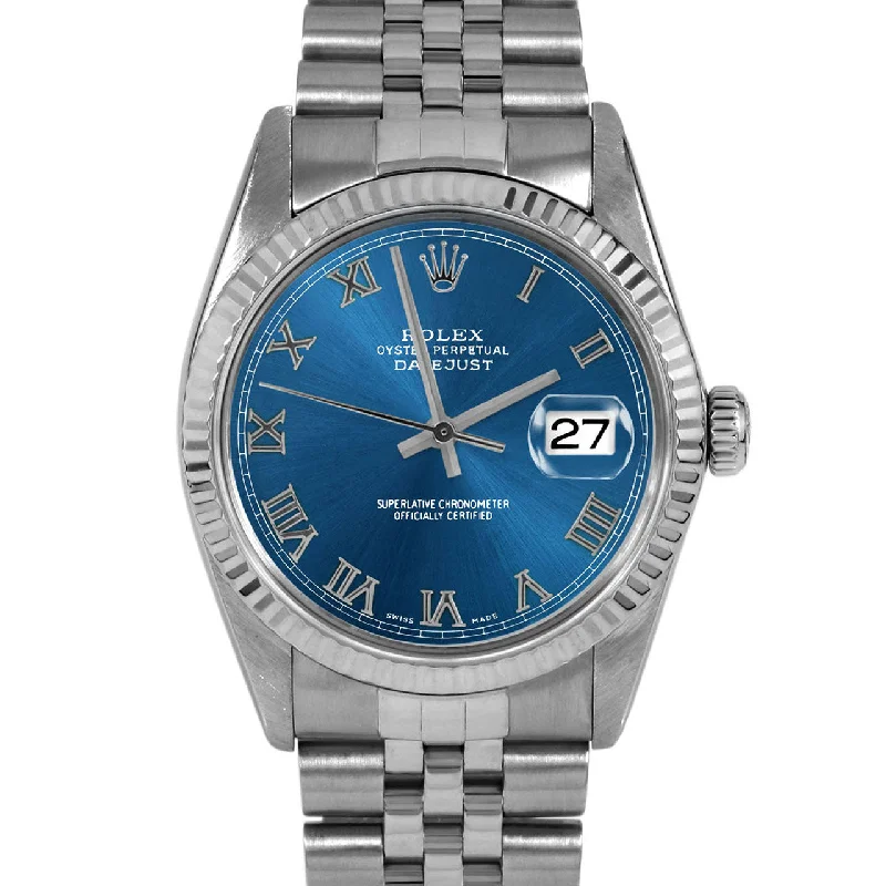 Rolex Datejust 36mm | 16014-BLU-ROM-FLT-JBL