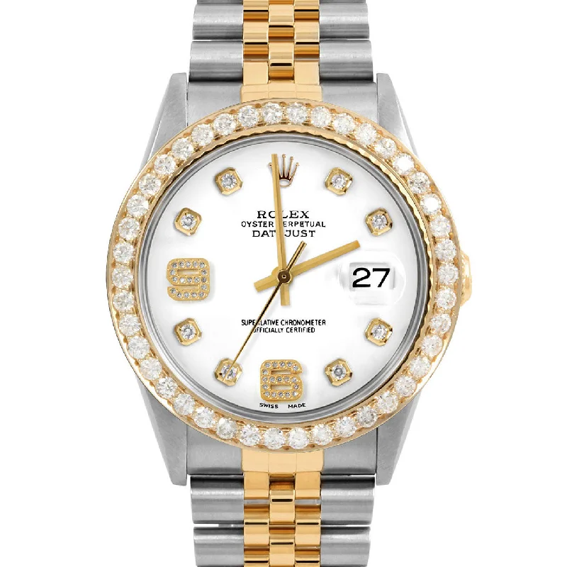 Rolex Datejust 36mm | 16233-WHT-8DA69-25CT-JBL