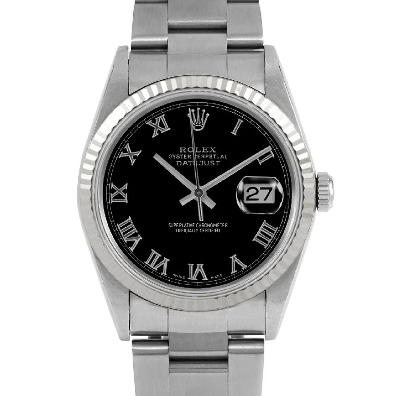 Rolex Datejust 36mm | 16234-BLK-ROM-FLT-OYS