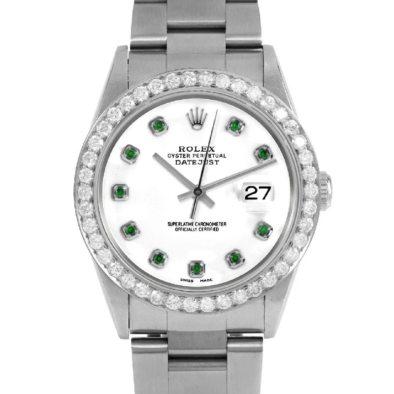 Rolex Datejust 36mm | 16234-WHT-EMD-AM-25CT-OYS