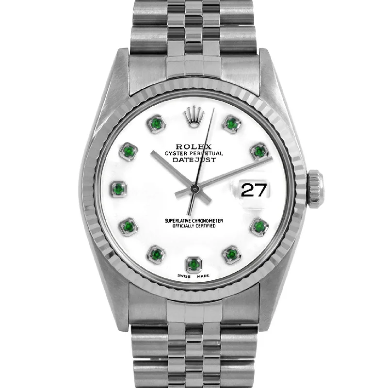 Rolex Datejust 36mm | 16234-WHT-EMD-AM-FLT-JBL