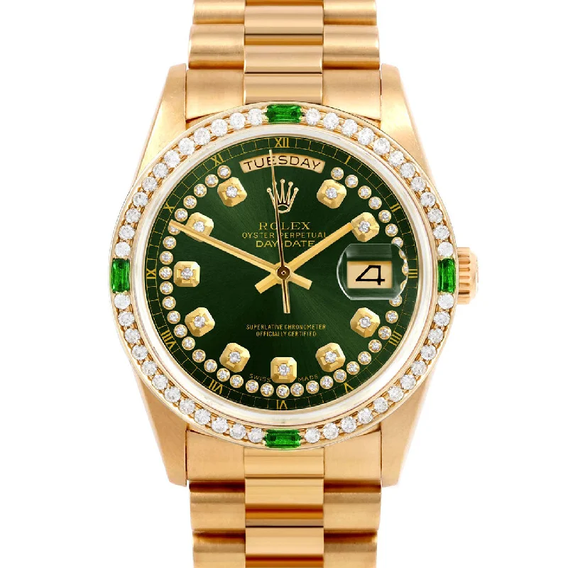 Rolex Day-Date 36mm | 18038-GRN-STRD-4EMD-PRS