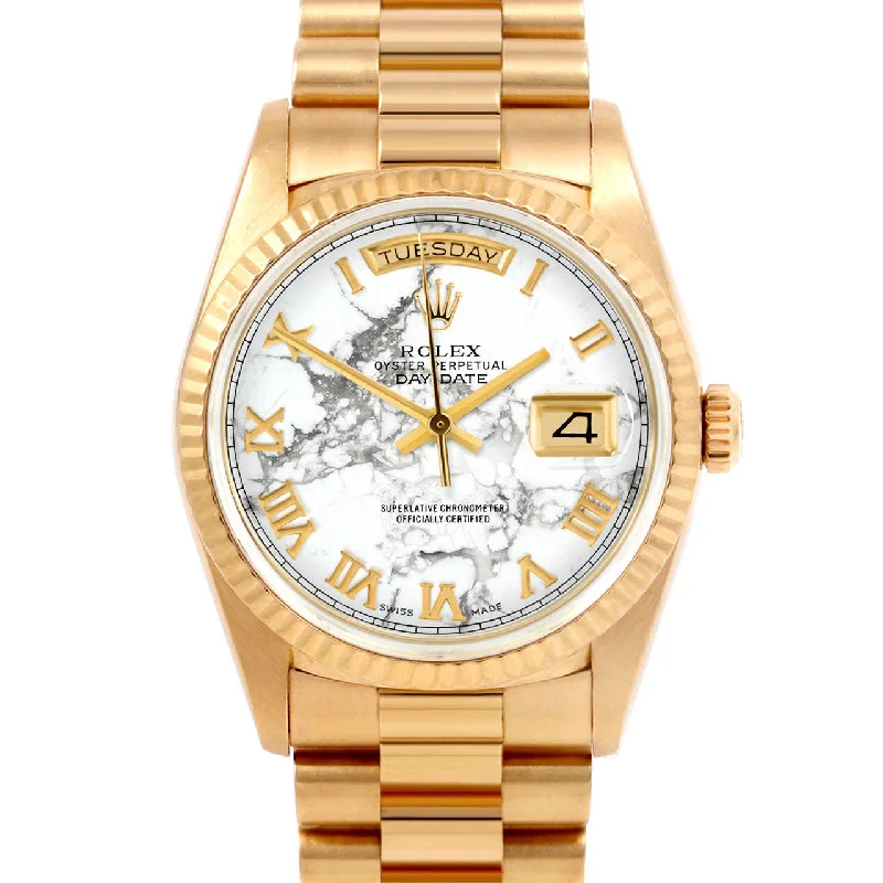 Rolex Day-Date 36mm | 18038-MRB-ROM-FLT-PRS