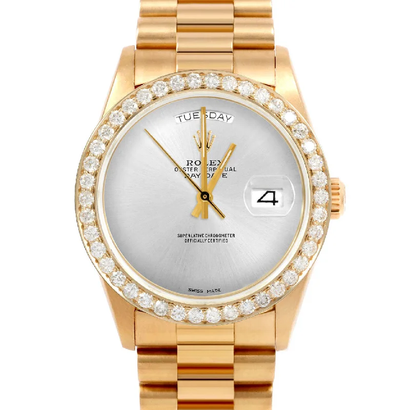 Rolex Day-Date 36mm | 18038-SLV-NOHM-25CT-PRS