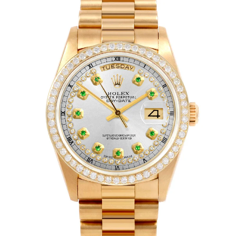 Rolex Day-Date 36mm | 18038-SLV-STRE-BDS-PRS