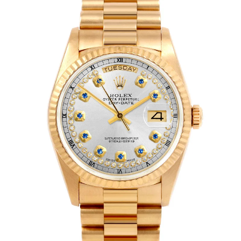 Rolex Day-Date 36mm | 18038-SLV-STRS-FLT-PRS