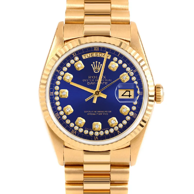 Rolex Day-Date 36mm | 18238-BLU-STRD-FLT-PRS