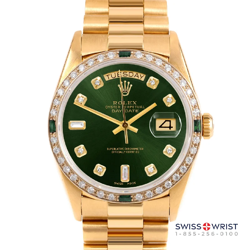 Rolex Day-Date 36mm | 18238-GRN-DIA-AM-4EMD-PRS