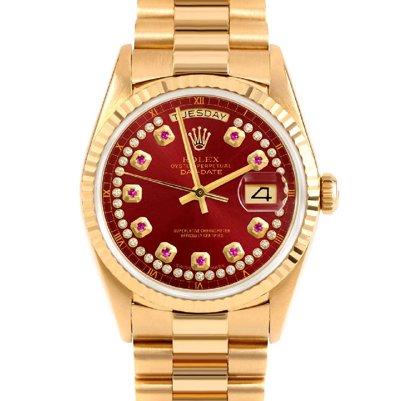 Rolex Day-Date 36mm | 18238-RED-STRR-FLT-PRS