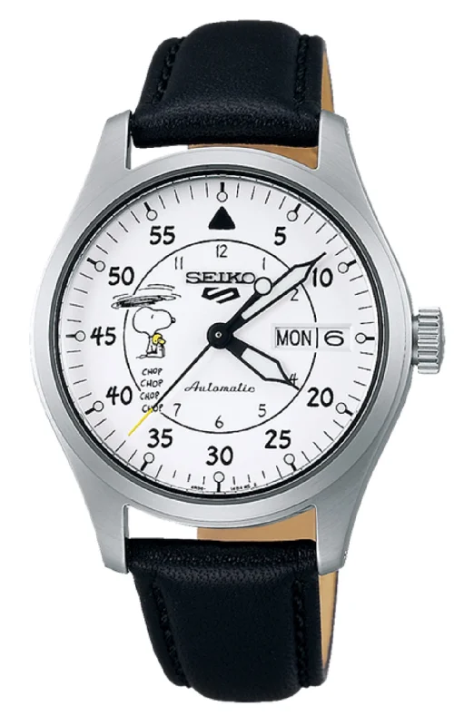 Seiko 5 Sports SRPK27K1 Snoopy Peanut Parachute 55th Anniversary Limited Ed Automatic Watch for Men