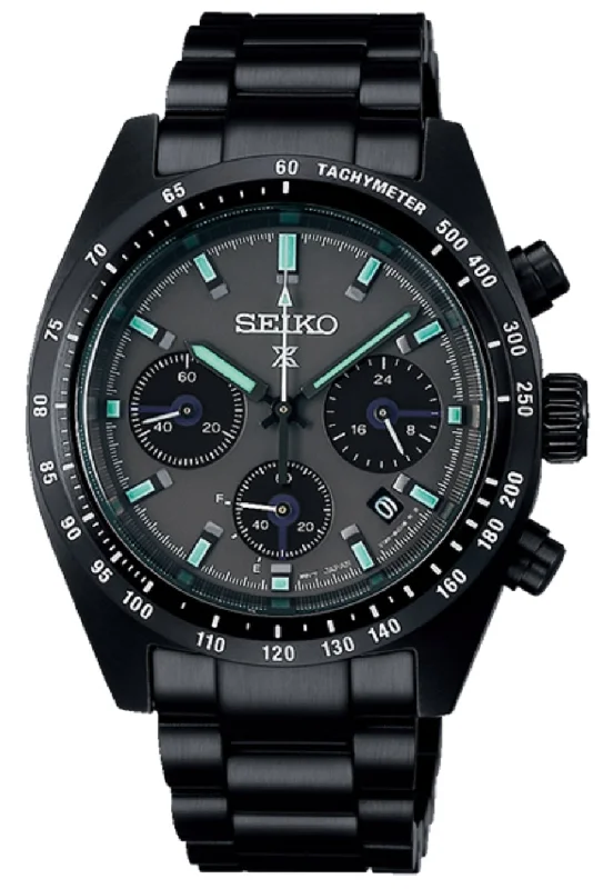 Seiko Prospex Black Series Night Speedtimer Solar Chronograph Watch SSC917P1