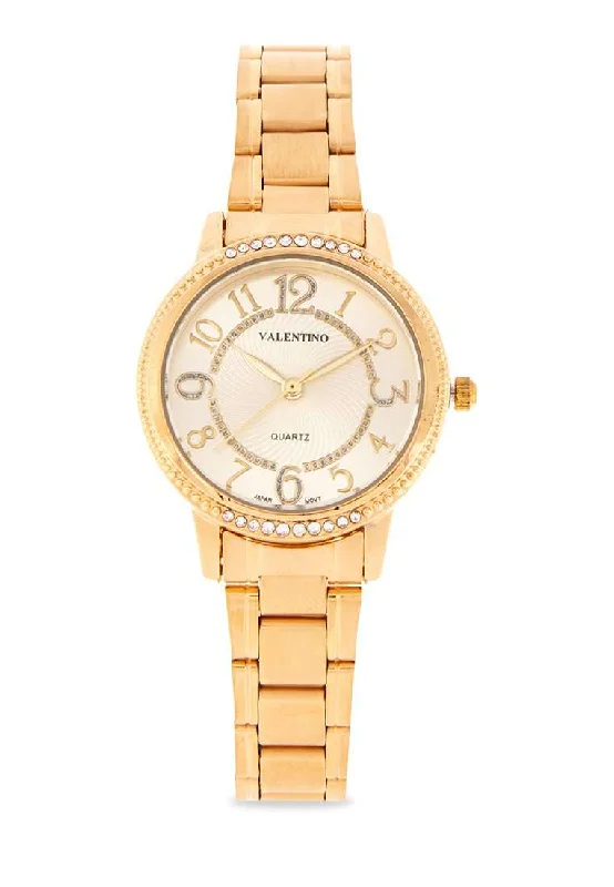 Valentino 20122199-GOLD DIAL Gold Stainless Steel Watch for Women