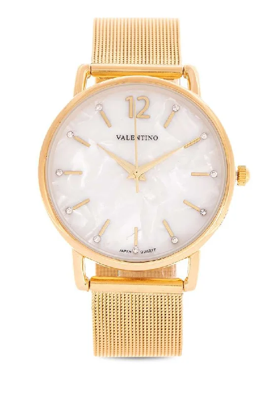 Valentino 20122227-MOP DIAL Stainless Steel Band Watch for Women