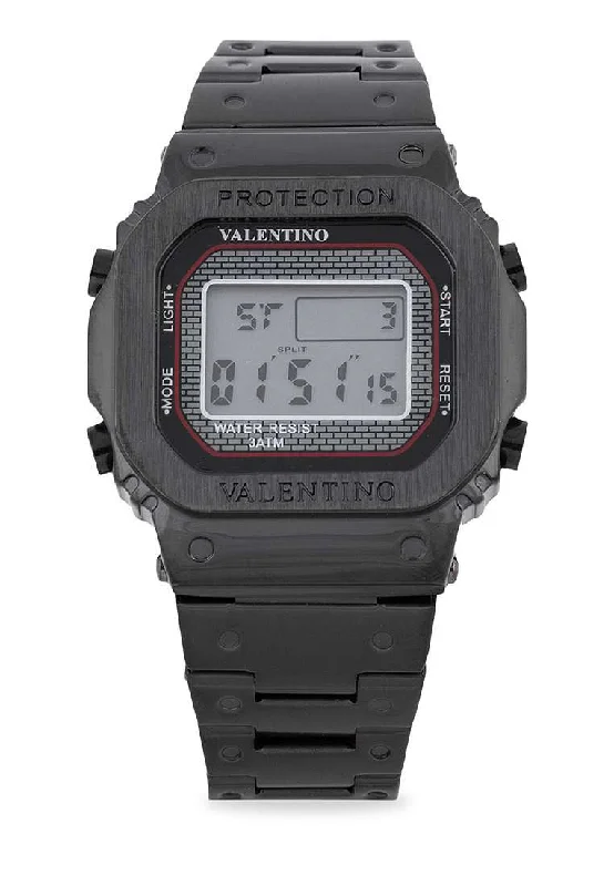 Valentino 20122241-BLACK Resin Strap Watch for Men