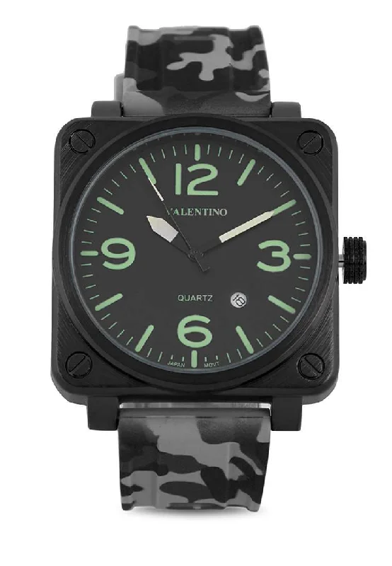 Valentino 20122292-GREY CAMOU-LUMI INDEX Rubber Strap for Men