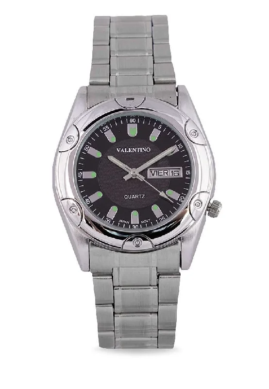 Valentino 20122295-BLACK DIAL Stainless Steel Watch for Women