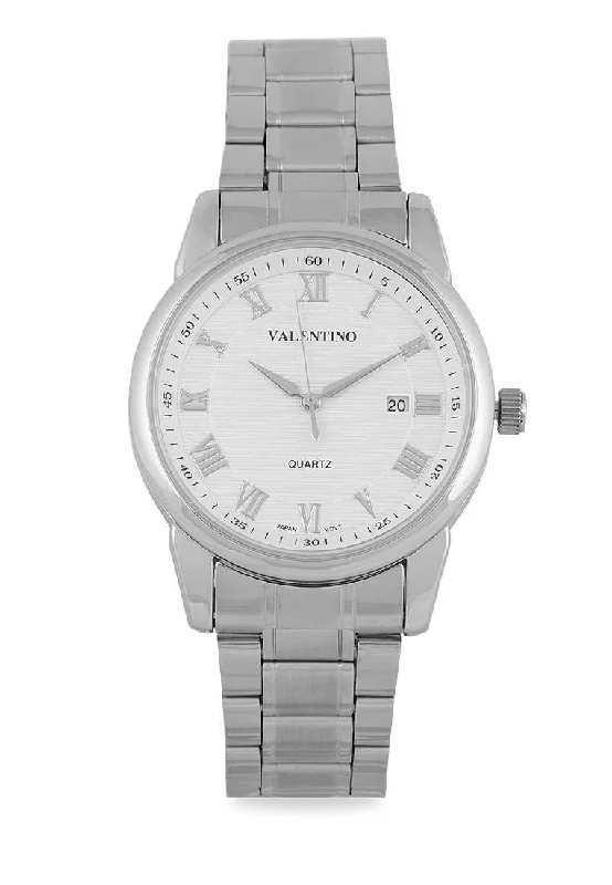 Valentino 20122299-SIL RING-WHT DIAL Silver Strap for Men