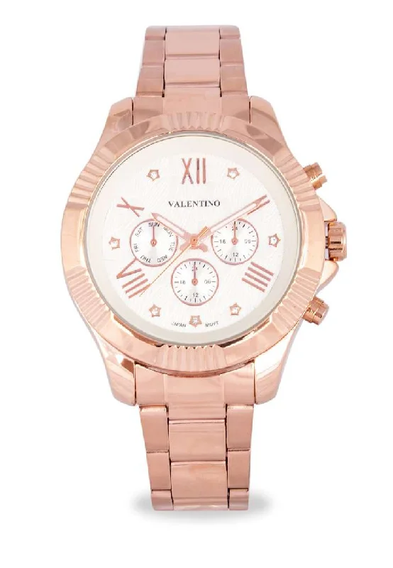 Valentino 20122302-ROSE-WHT DL Stainless Steel Watch for Women