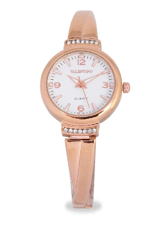 Valentino 20122305-ROSE-WHT DL Rose Gold Stainless Watch for Women