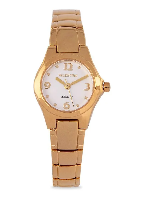 Valentino 20122307-WHITE DIAL Gold Stainless Steel Watch for Women