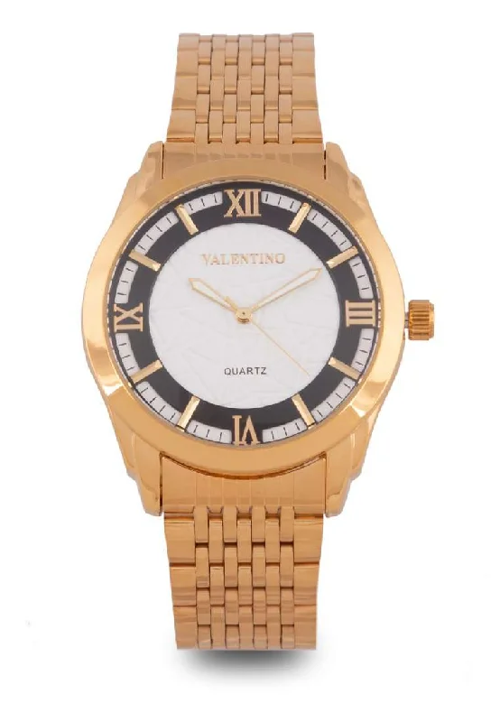 Valentino 20122319-BLK WHT DIAL Gold Watch for Women