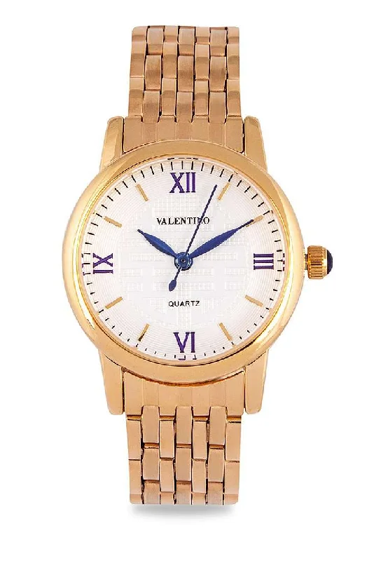 Valentino 20122322-WHITE DIAL Gold Stainless Steel Watch for Women