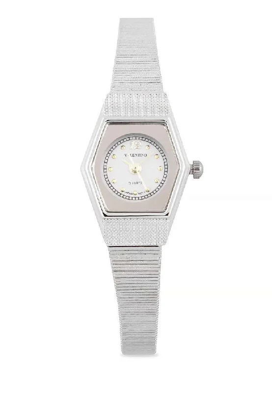 Valentino 20122335-SILVER DIAL Silver Strap Watch for Women