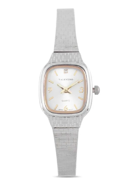 Valentino 20122337-SILVER DIAL Silver Strap Watch for Women