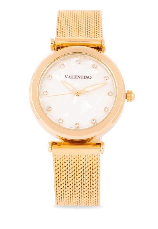 Valentino 20122343-GOLD Stainless Steel Strap Analog Watch for Women