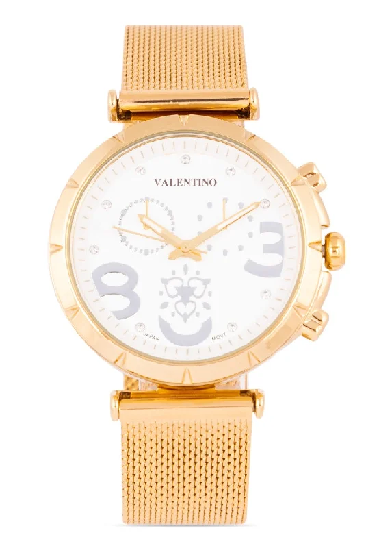 Valentino 20122346-GOLD Stainless Steel Strap  Analog Watch for Women