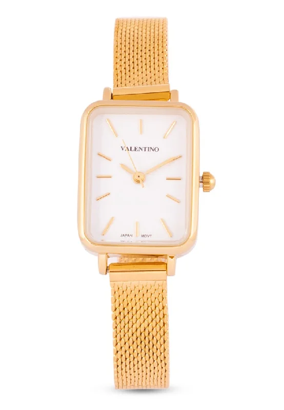 Valentino 20122349-WHITE DIAL Stainless Steel Strap  Analog Watch for Women