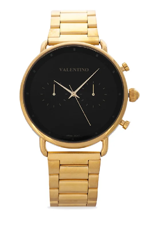 Valentino  20122353-BLACK DIAL Stainless Steel Strap Analog Watch for Men