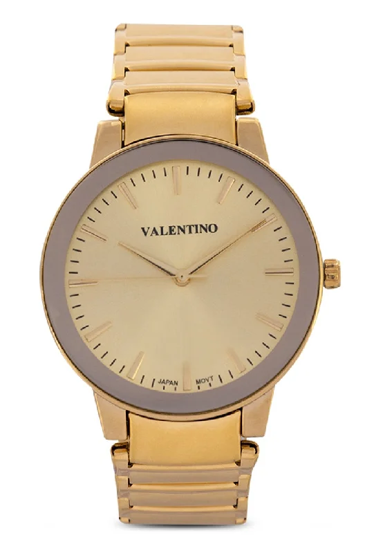 Valentino 20122355-GOLD DIAL Stainless Steel Strap Analog Watch for Men