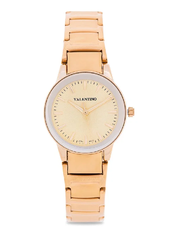 Valentino 20122359-GOLD DIAL Stainless Steel Strap Analog Watch for Women