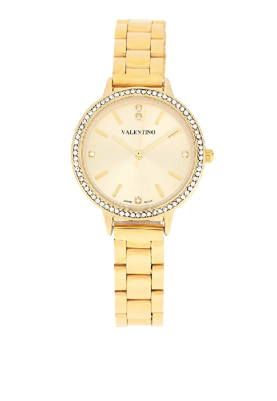 Valentino 20122379-GOLD - GOLD DIAL Stainless Steel Strap Analog Watch for Women